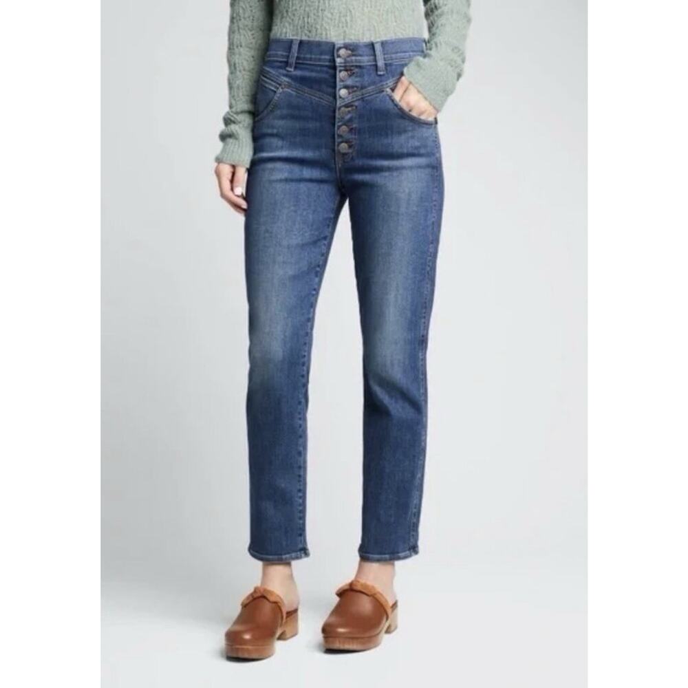 VERONICA BEARD Ryleigh Slim Straight Leg High-Rise Laguna Wash Jeans Size 27